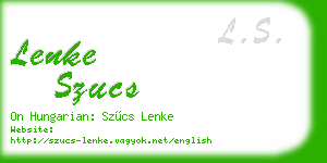 lenke szucs business card